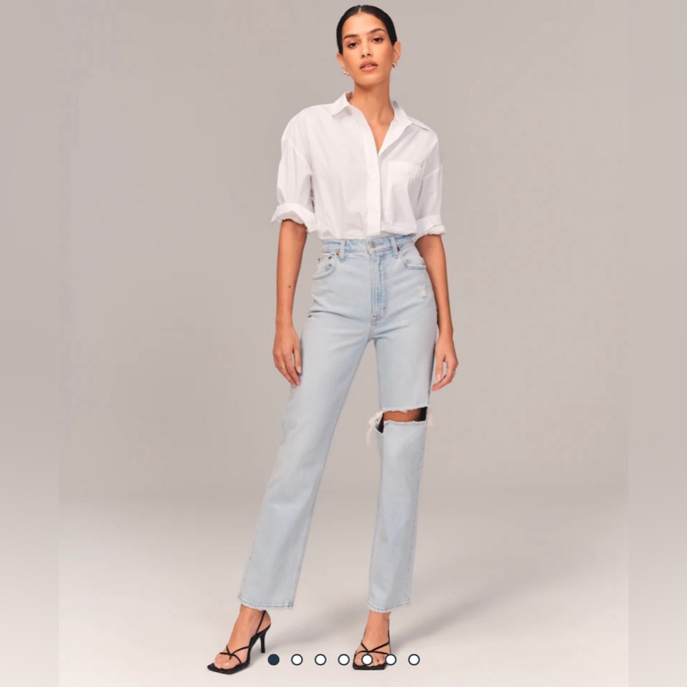 Ultra High Rise 90s Straight Jean - Abercrombie